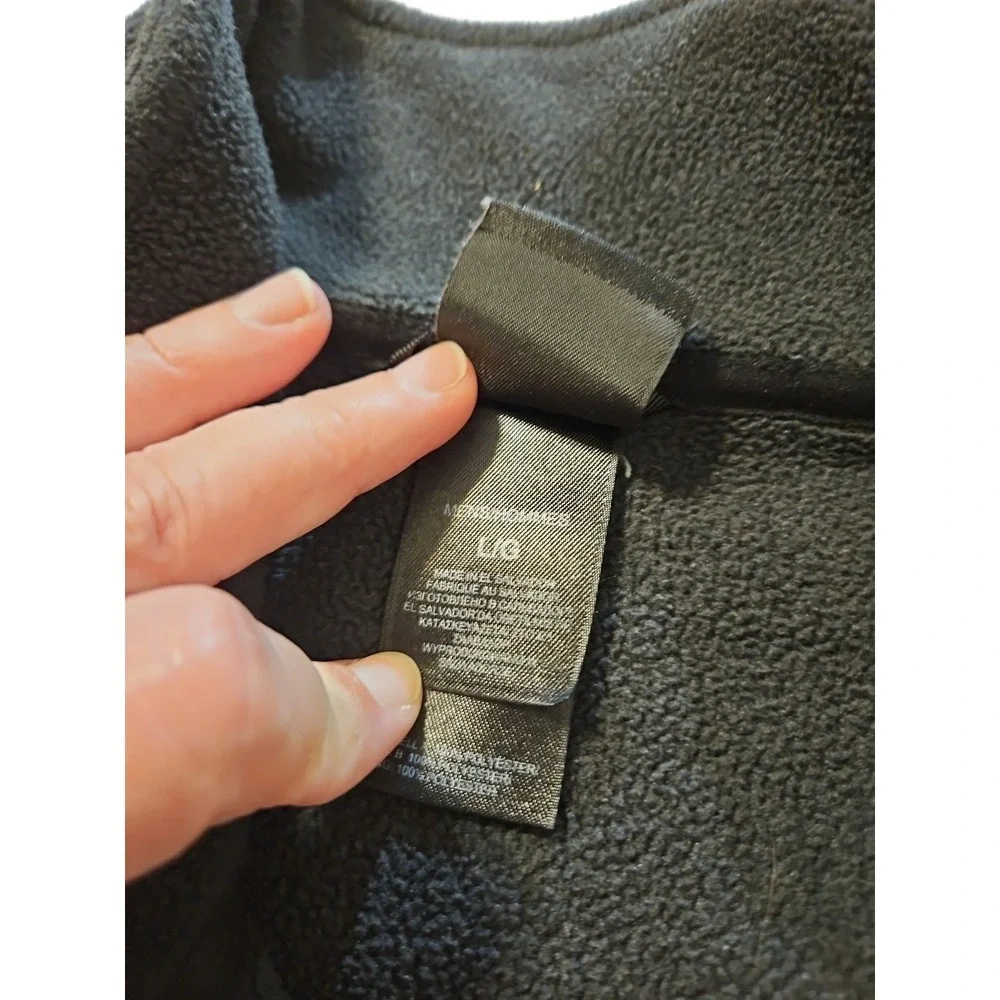 North Face Jacket Mens Lg Black Flashdry Full Zip Fleece Outdoor Recycled(A1042)